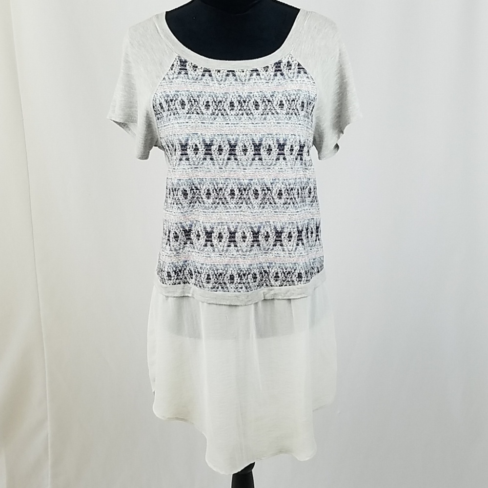 Dolan Left Coast‎ Collection women L short sleeve tunic lagenlook vacation